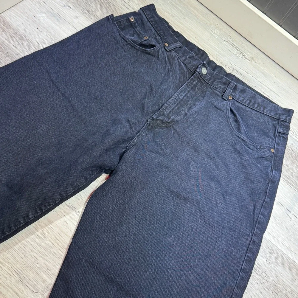 Vtg LUCKY BRAND Jeans Mens 38 (36x31) Baggy Dungarees‎ 90s Made In USA Indigo
